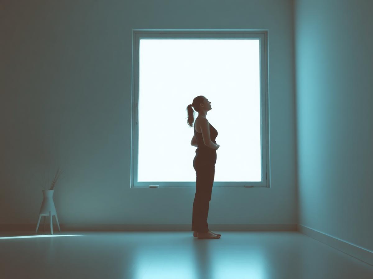 Persona en un espacio sereno representando bienestar neuropsicológico